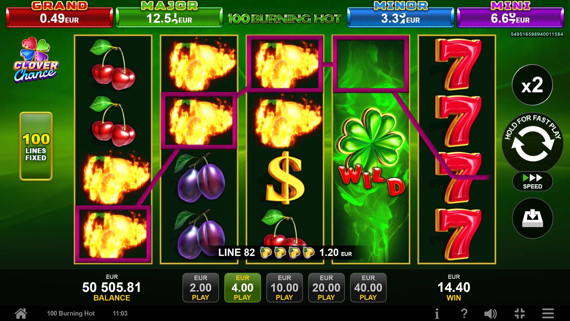 100 Burning Hot slot